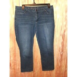Jennifer Lopez Medium Denim Taper Capri Jeans Sz 16